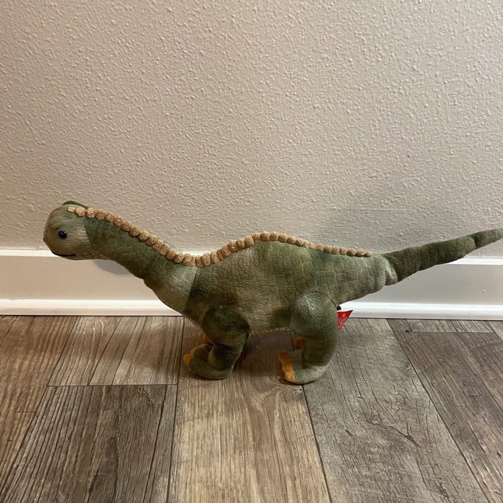 WowToyz Cuddle Zoo Brachiosaurus Dinosaur Plush Green Tan 21 Inch Stuffed Animal